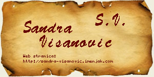 Sandra Višanović vizit kartica